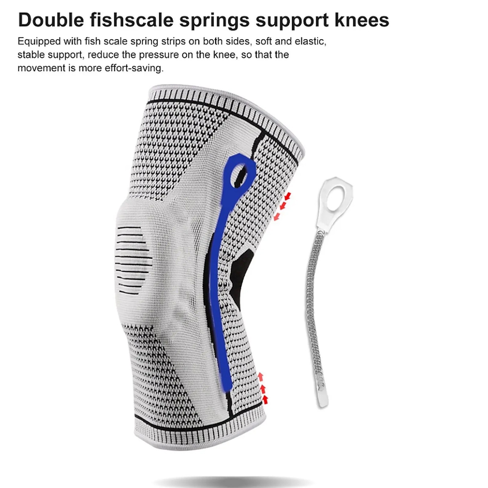 Silicone Knee Sleeve Compression Brace Support Sport Joint Pain Arthritis Relief