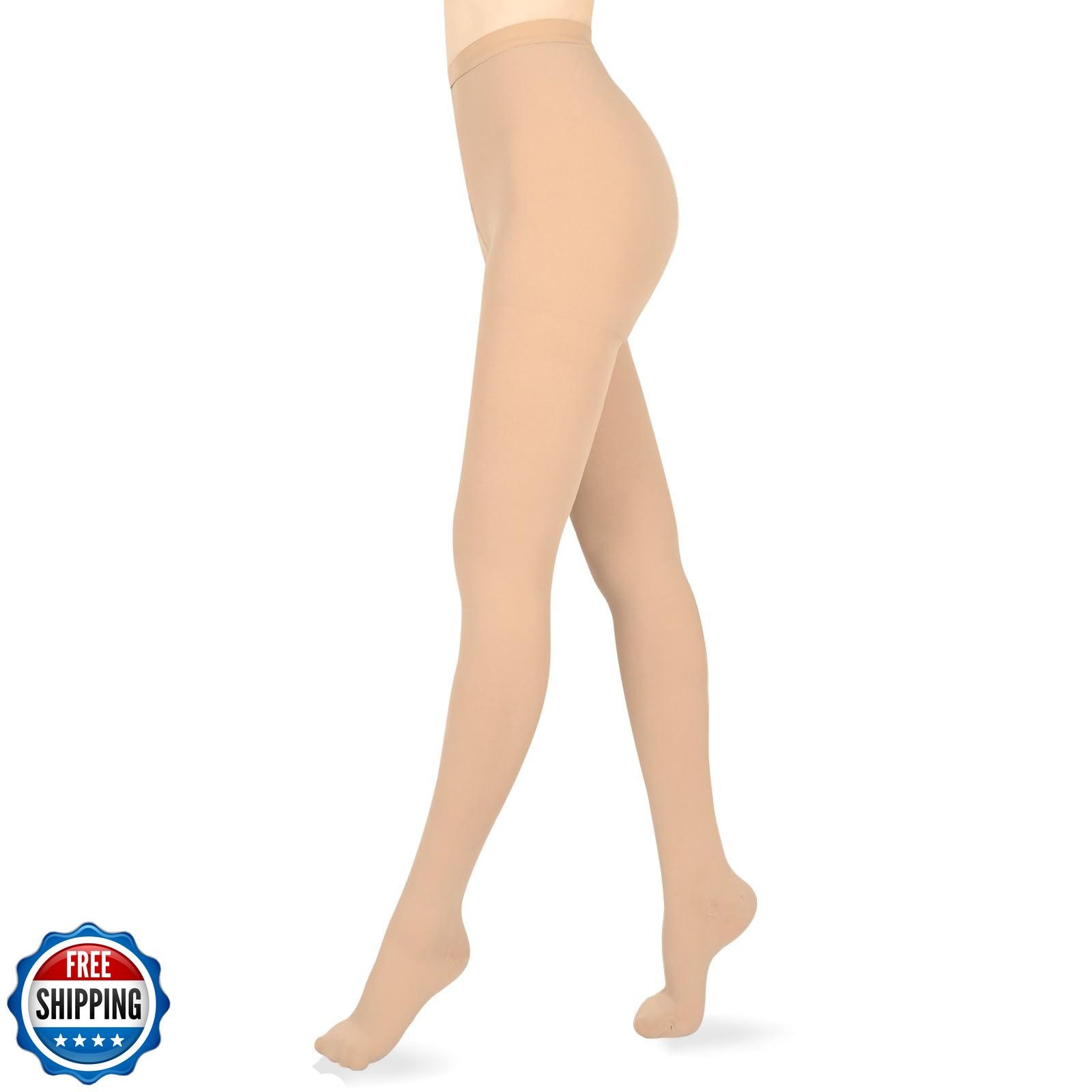 Wegitcs Compression Pantyhose for Women and Men, Closed Toe 15-20 mmHg Medica