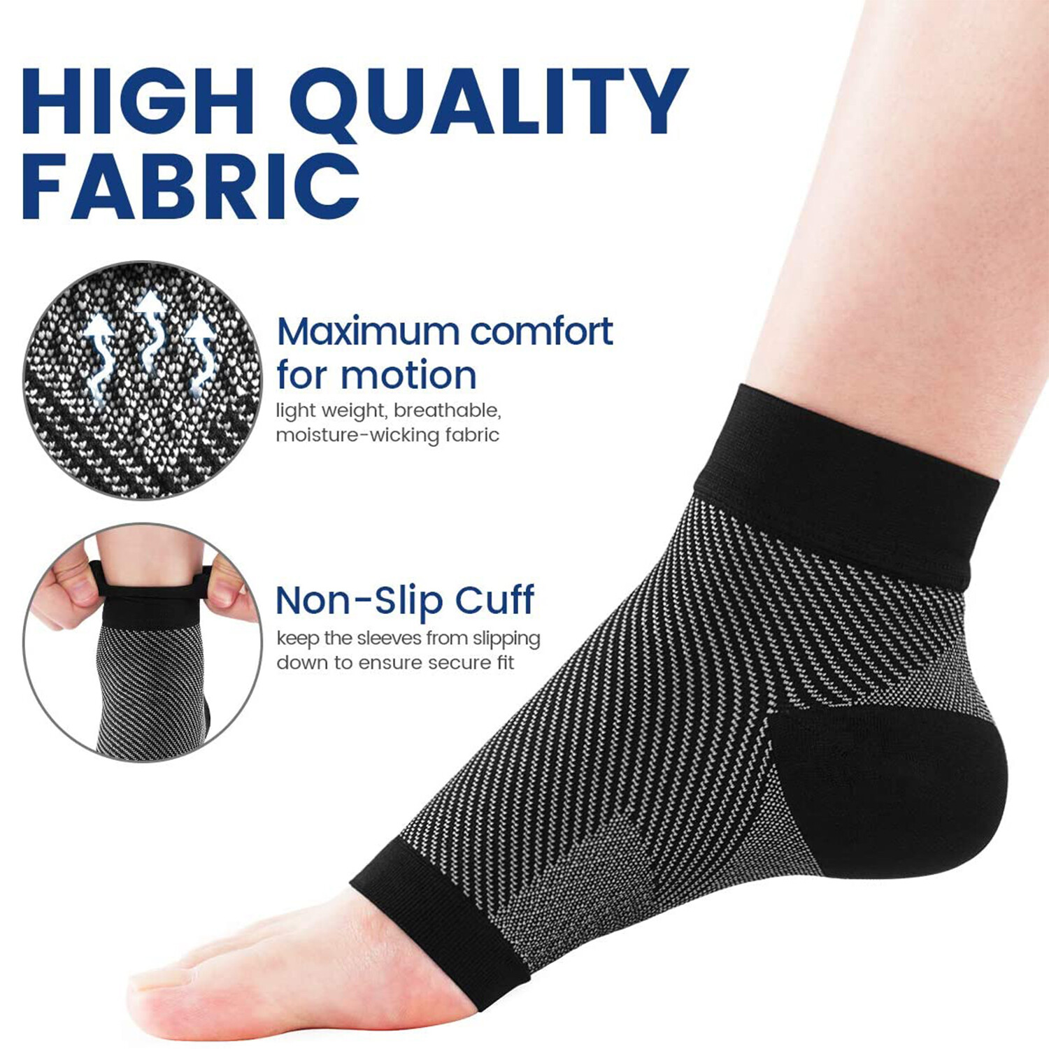 Varicose Veins Compression Socks Ankle Brace Support Foot Pain Relief Tennis