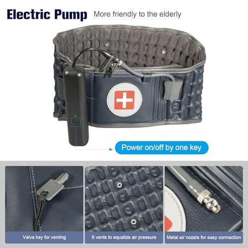 Electric Inflatable Back Support Belt – Lumbar Pain Relief, Air Traction Device