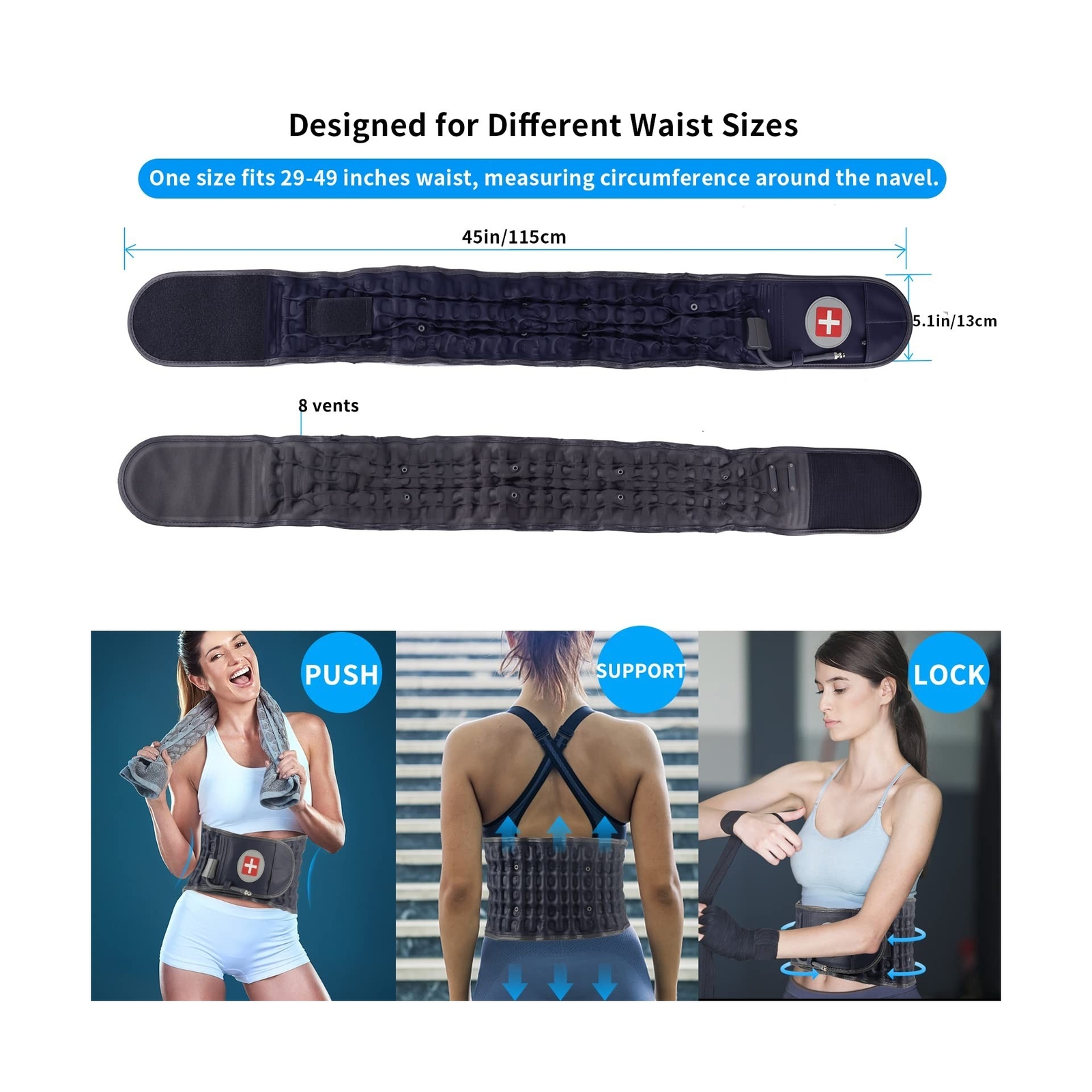 6xigouma Decompression Back Belt – Lumbar Support Belt for Men & Women Lower …