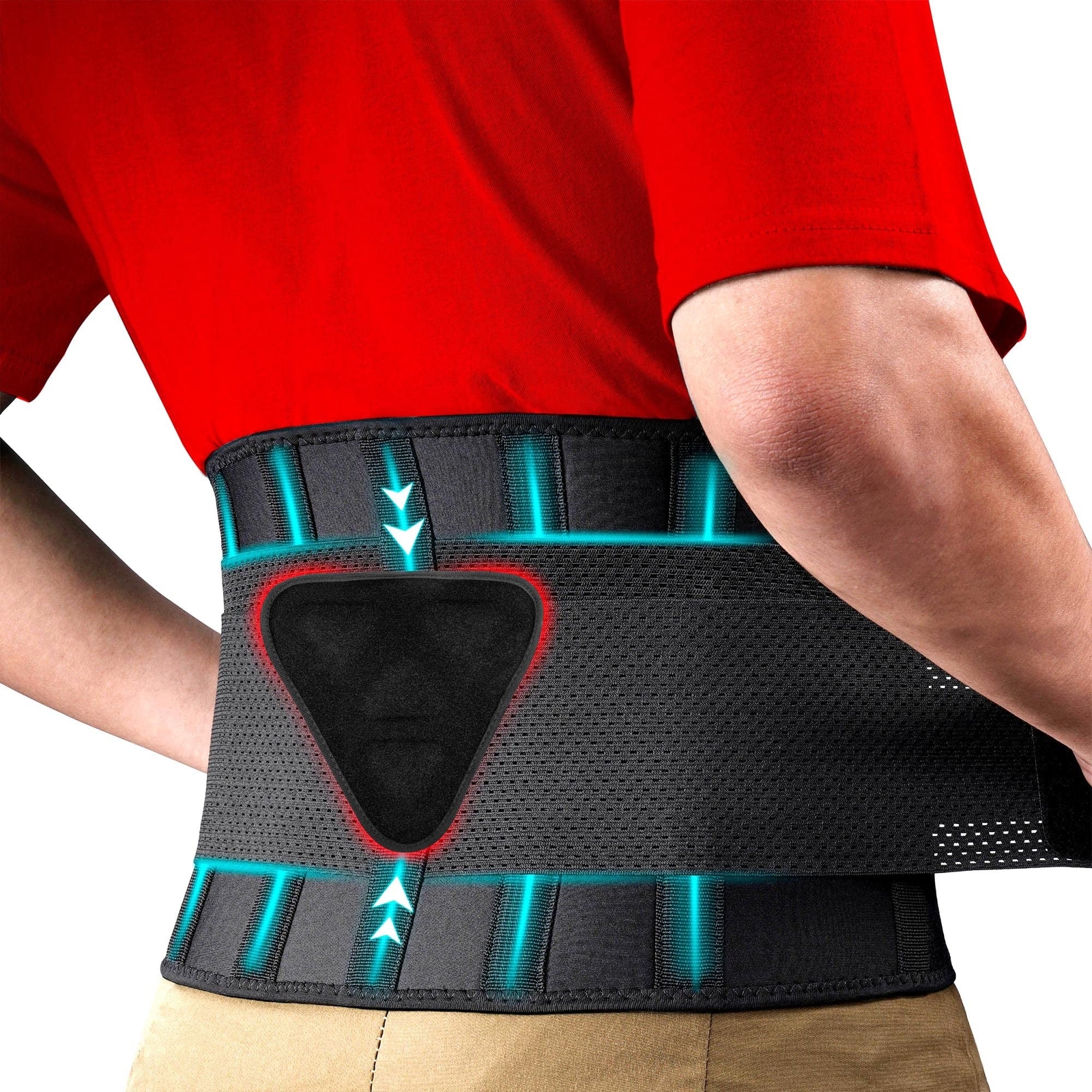 FEATOL Back Brace for Lower Back Pain Relief，Heavy Work Lifting, Sciatica, He…