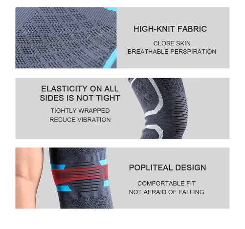 2PCS Compression Knee Support Sleeve Running Cycling Basketball Volleyball Brace