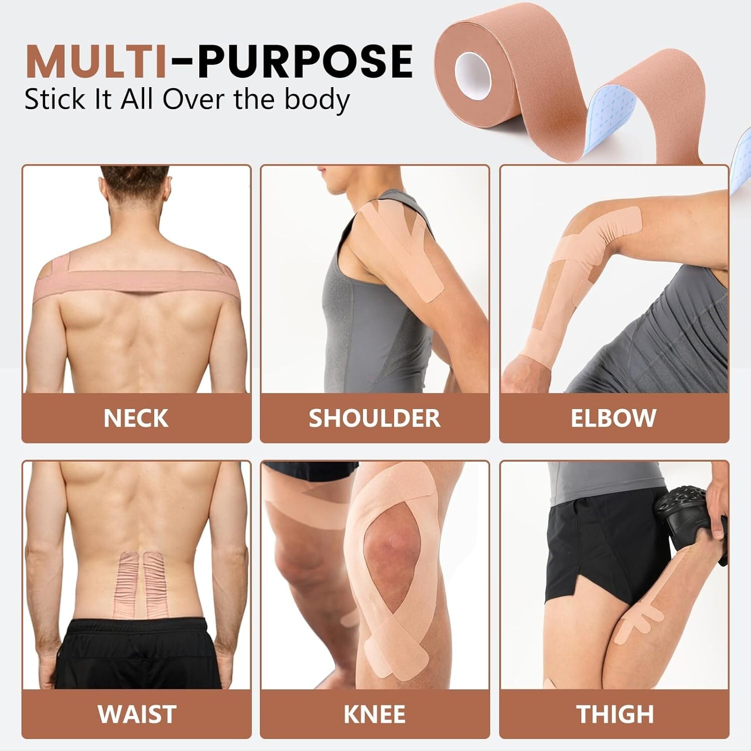 5 Roll Kinesiology Tape Athletic Muscle Support Sport Elastic Physio Therapeutic