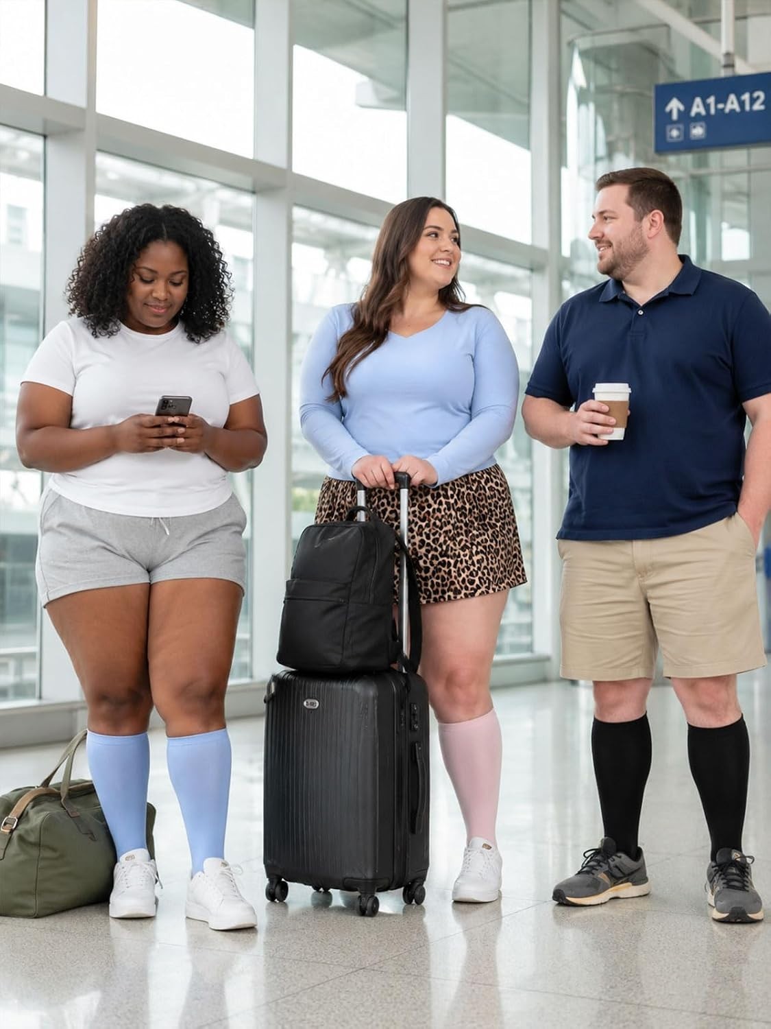 Breathable Plus Size Knee High Compression Sleeves for Daily Comfort & Recovery