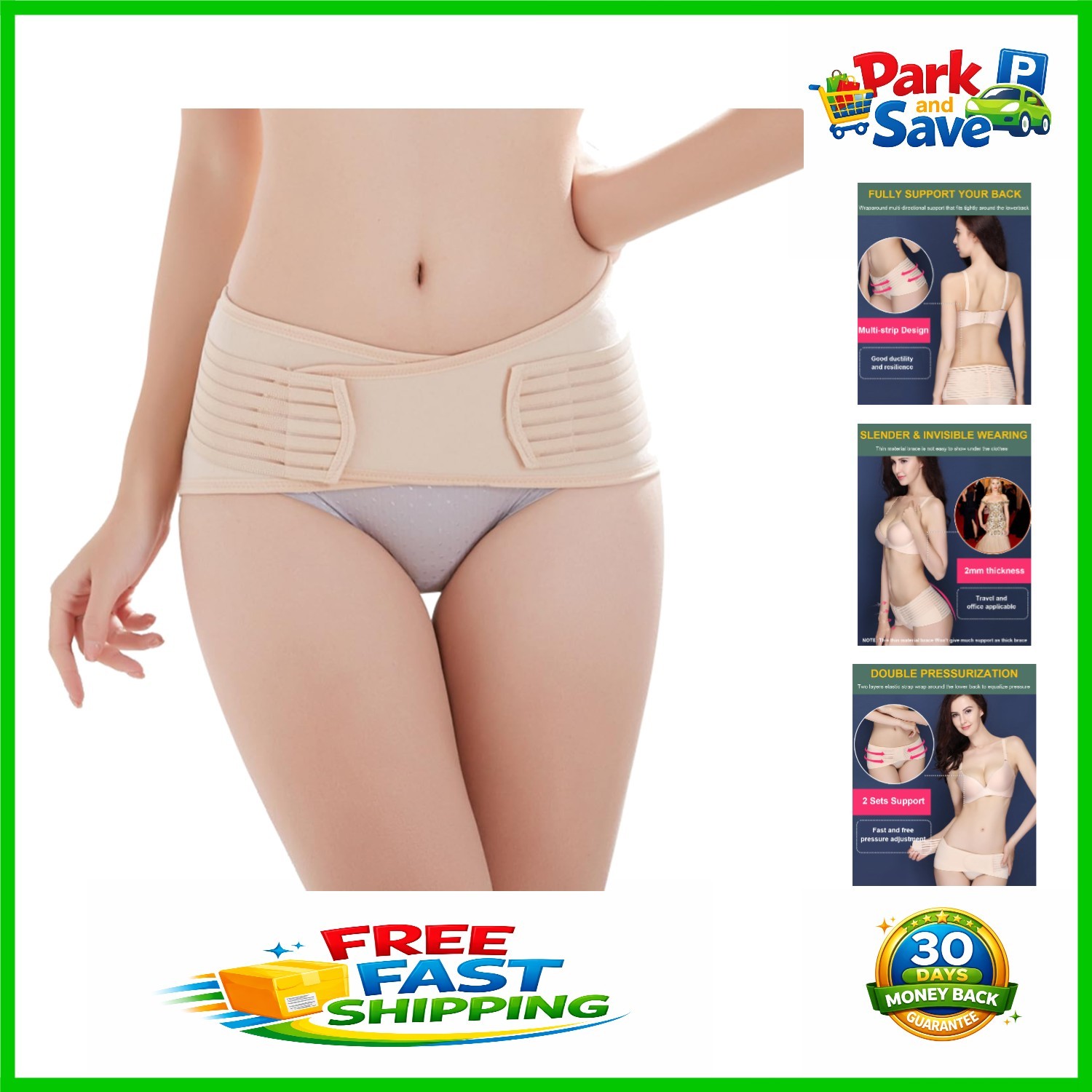 Lightweight Adjustable Back Brace for Women – Comfort & Pain Relief Support