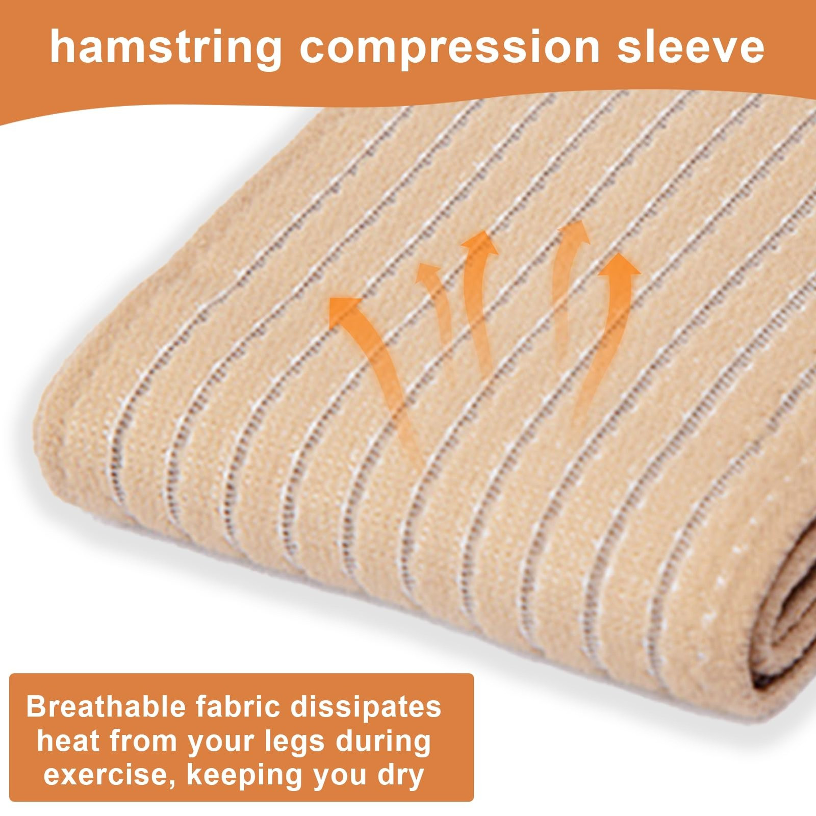 2 PCS Thigh Hamstring Compression Sleeve, Adjustable Thigh Compression Wraps For