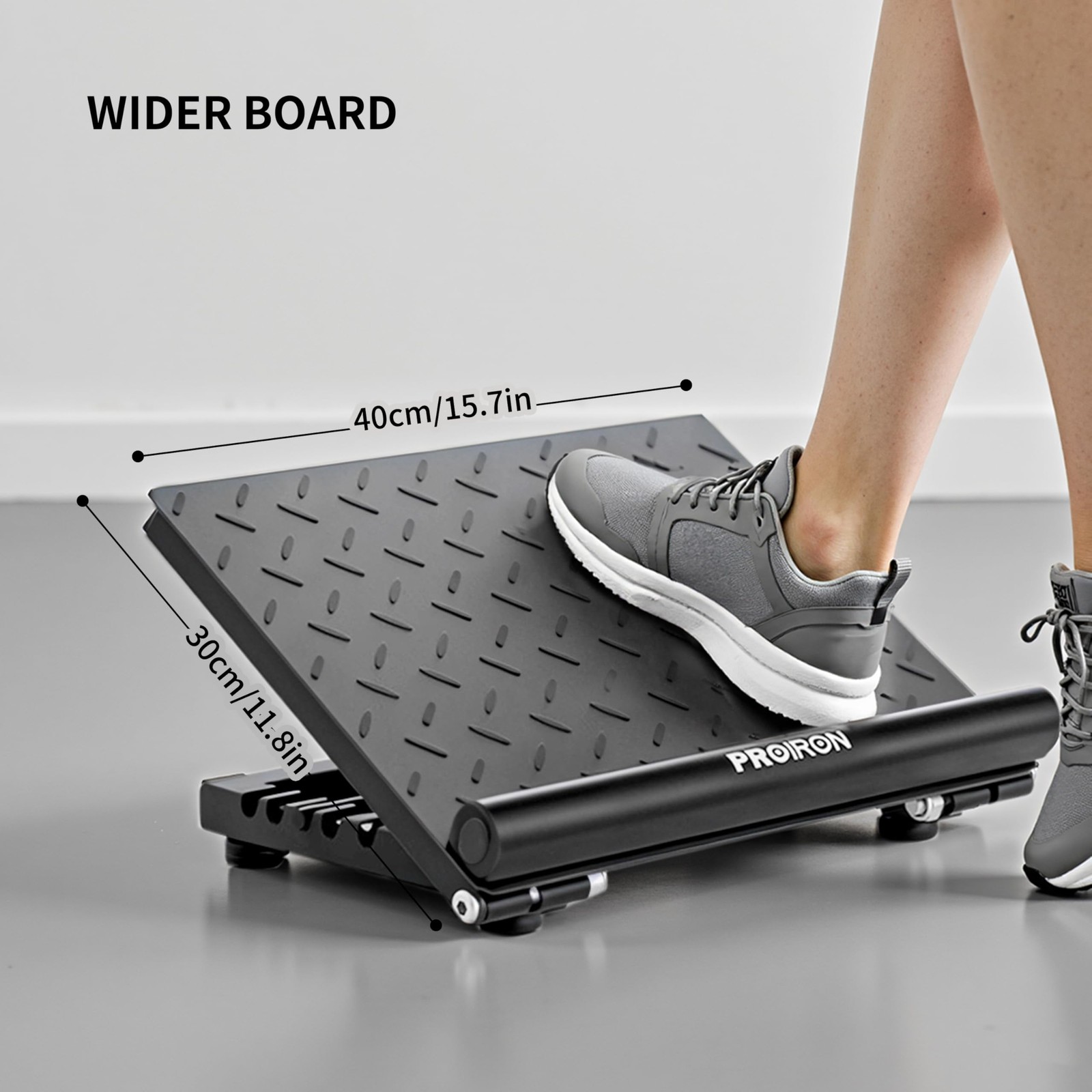 PROIRON Steel Slant Board for Calf Stretching，Calf Stretcher Medium, Black