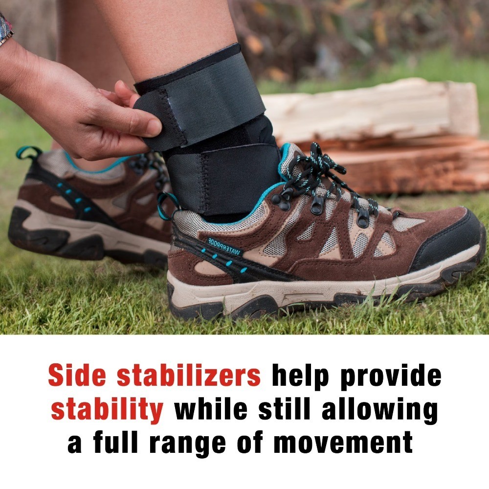 Adjustable Ankle Stabilizer Support Brace Comfortable Fit One Size Fits Most