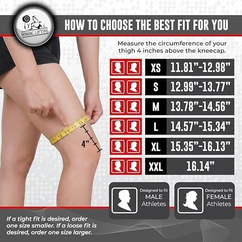 Nordic Lifting Neoprene Knee Sleeve for Weightlifting Men Women