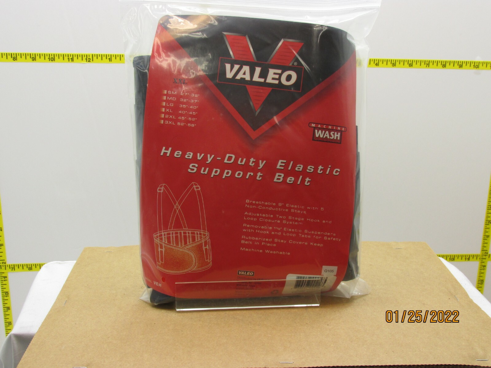 The listing is for:Valeo VEH9 Heavy-Duty 9″ Elastic Belt Size XXL