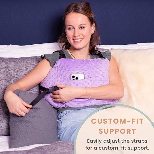 Post Mastectomy Pillow – Hands-Free Support, Secure Strap, Washable Cover, Breas