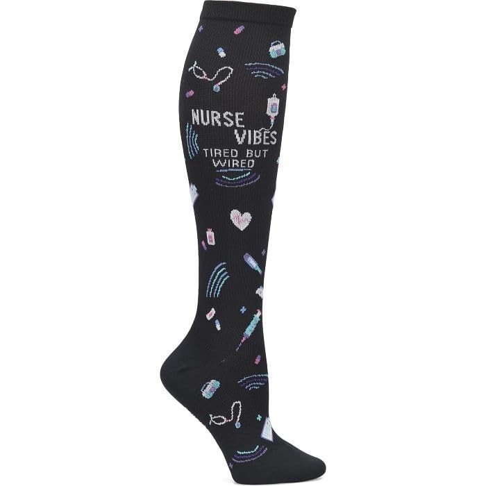 Wide Calf Women’s Socks Fits 22 Inch Calf 1214 mmHg Compression 1 Pair Nurse