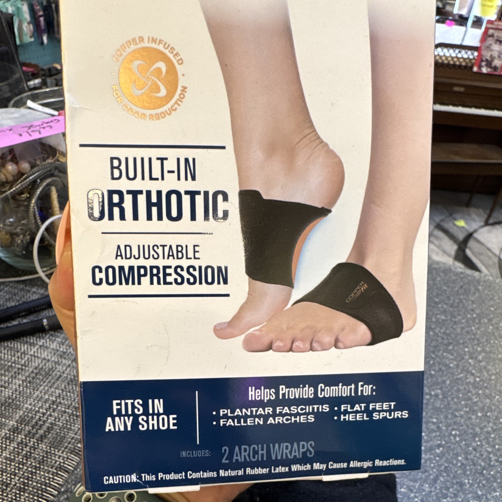 Copper Fit Arch Relief Plus Arch Wrap Foot Support Compression Plantar Fasciitis