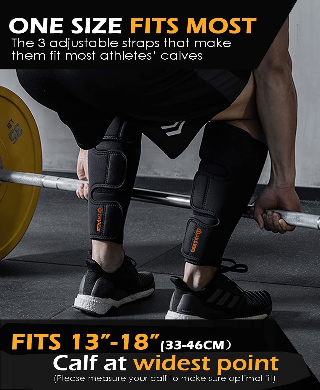 Deadlift Shin Guards 5mm Neoprene Calf Support Brace for Weightlifting Training