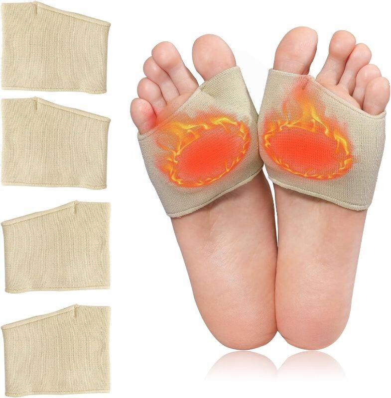2 pair Beige Metatarsal Sleeve w Gel Pad * Ball of Foot Pain Relief * New