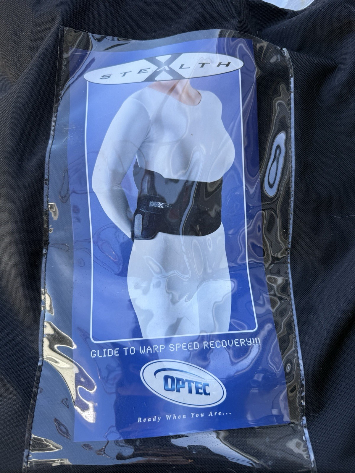 Optec Stealth X Orthosis Black Back & Abdomen Orthosis Brace Orthopedic Support