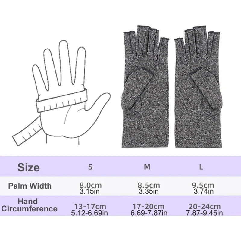Medical Arthritis Gloves Compression Copper Pain Relief Hand Wrist Support Brace