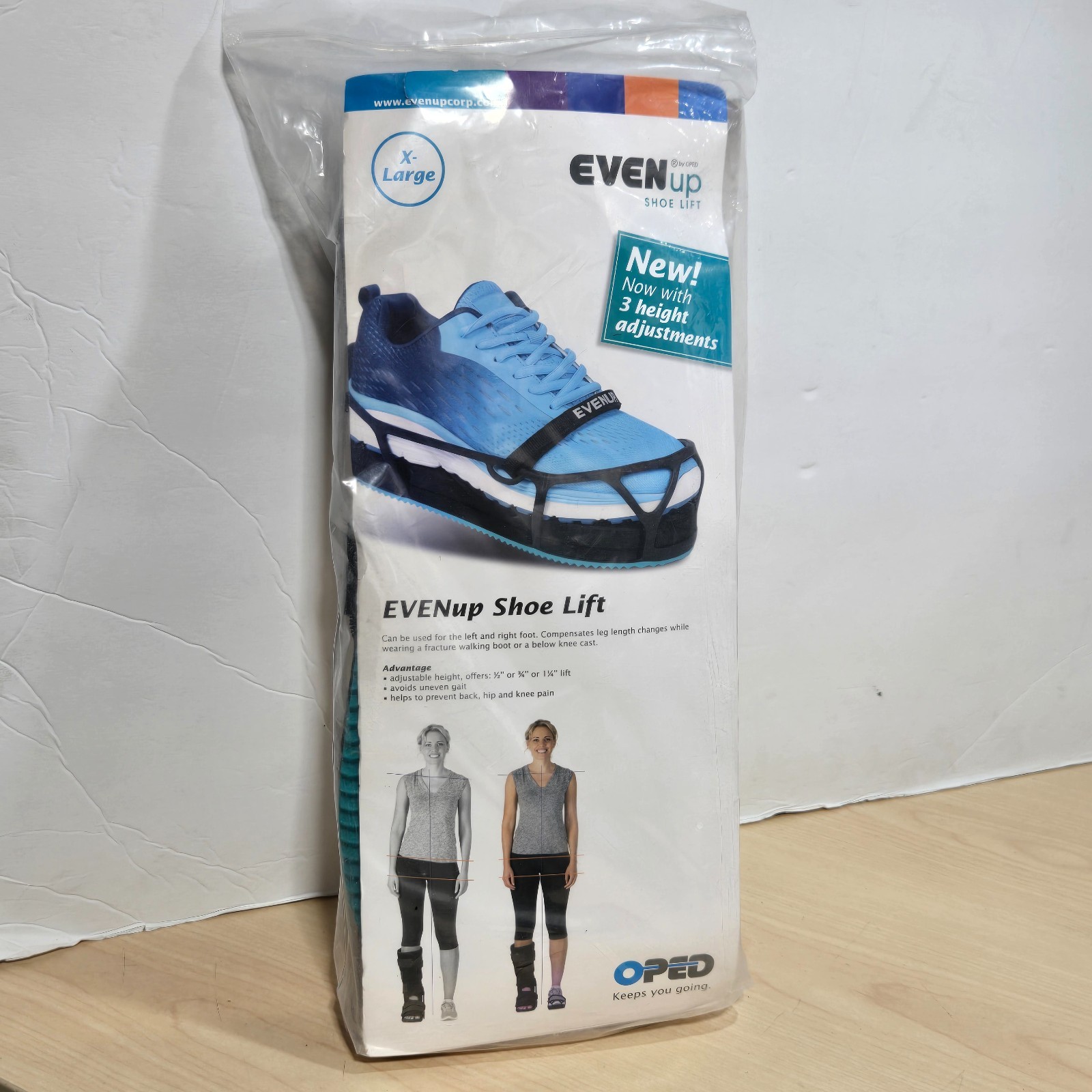 EvenUp Shoe Lift Balancer Leveler XL Medium Men 13.5 Women 14+ Even Up NEW
