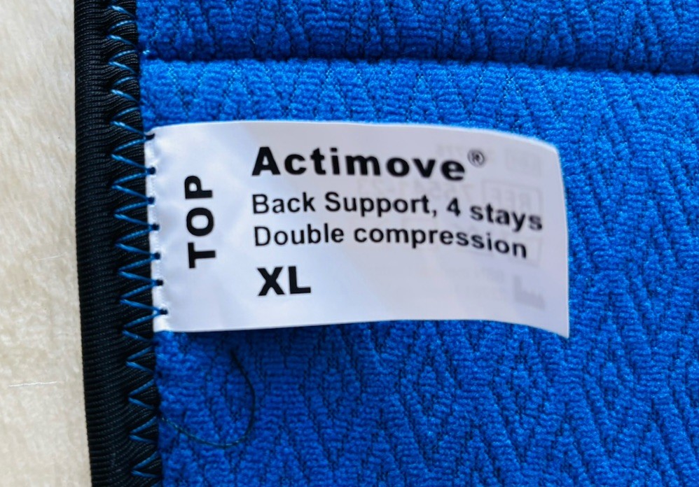 “NEW” Actimove Sports Back Support Belt XL Adjustable Double Layer Compression