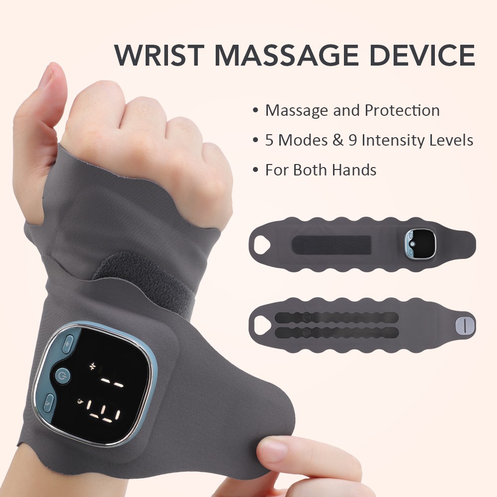 Electric Heating Wrist Massager 3 Levels Hot Compress Massage Wrist Guard Band