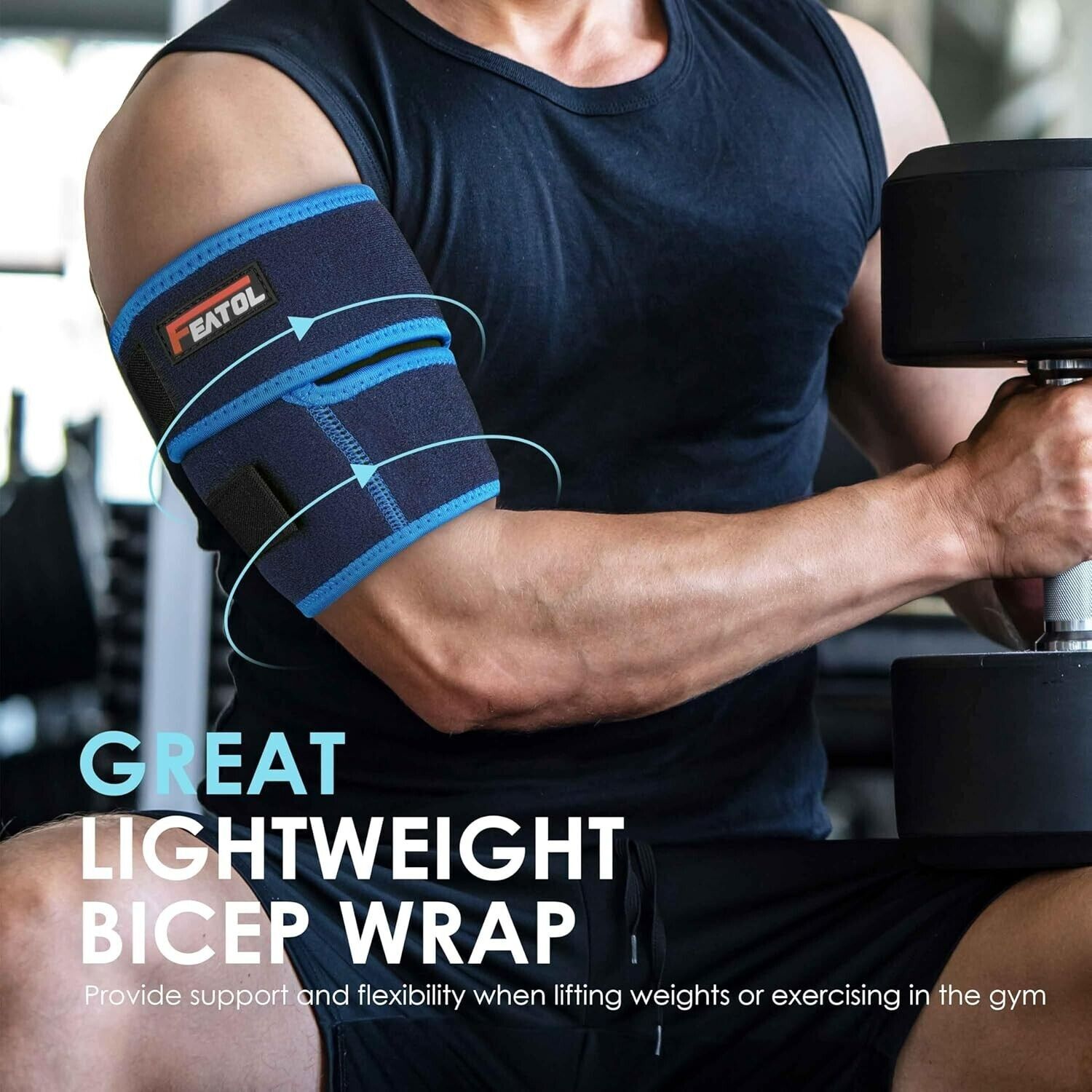 Bicep Tendonitis Brace Compression Sleeve Support, Upper Arm Brace Bicep OTH122