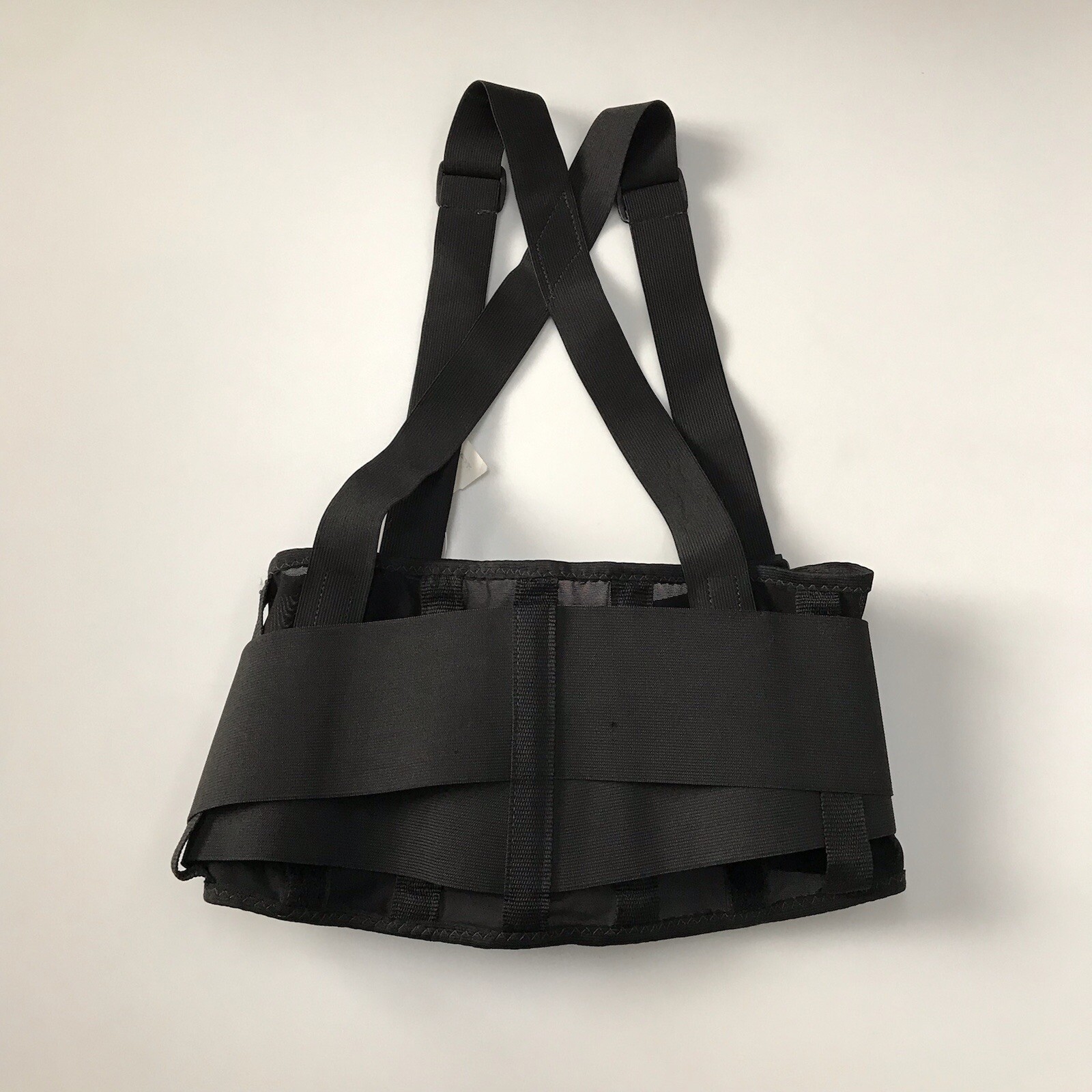 L Uline Back Support Belt Wrap With Suspender Large Lower Back Black