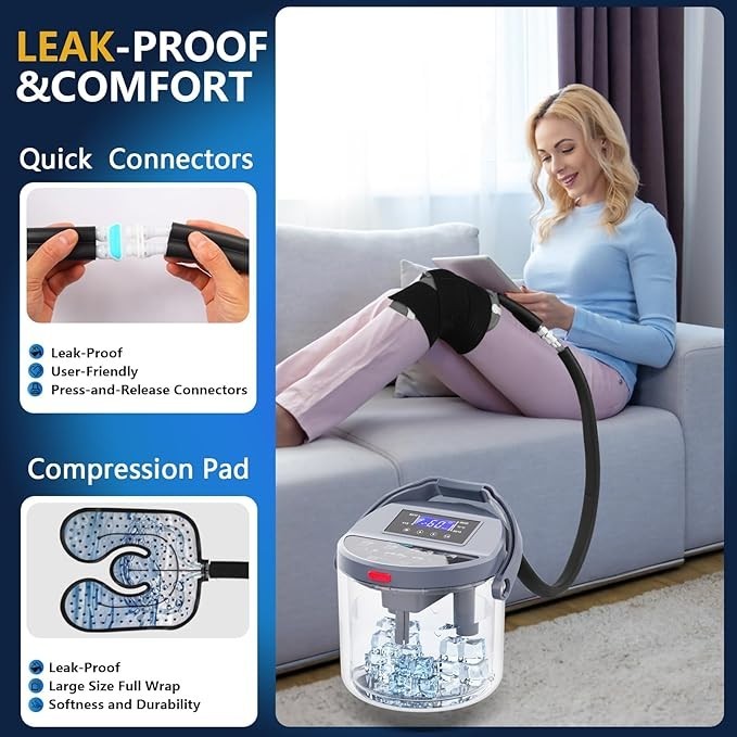 Cold Therapy Machine, Ice-Machine-For-Knee-After-Surgery, Knee Replacement Recov
