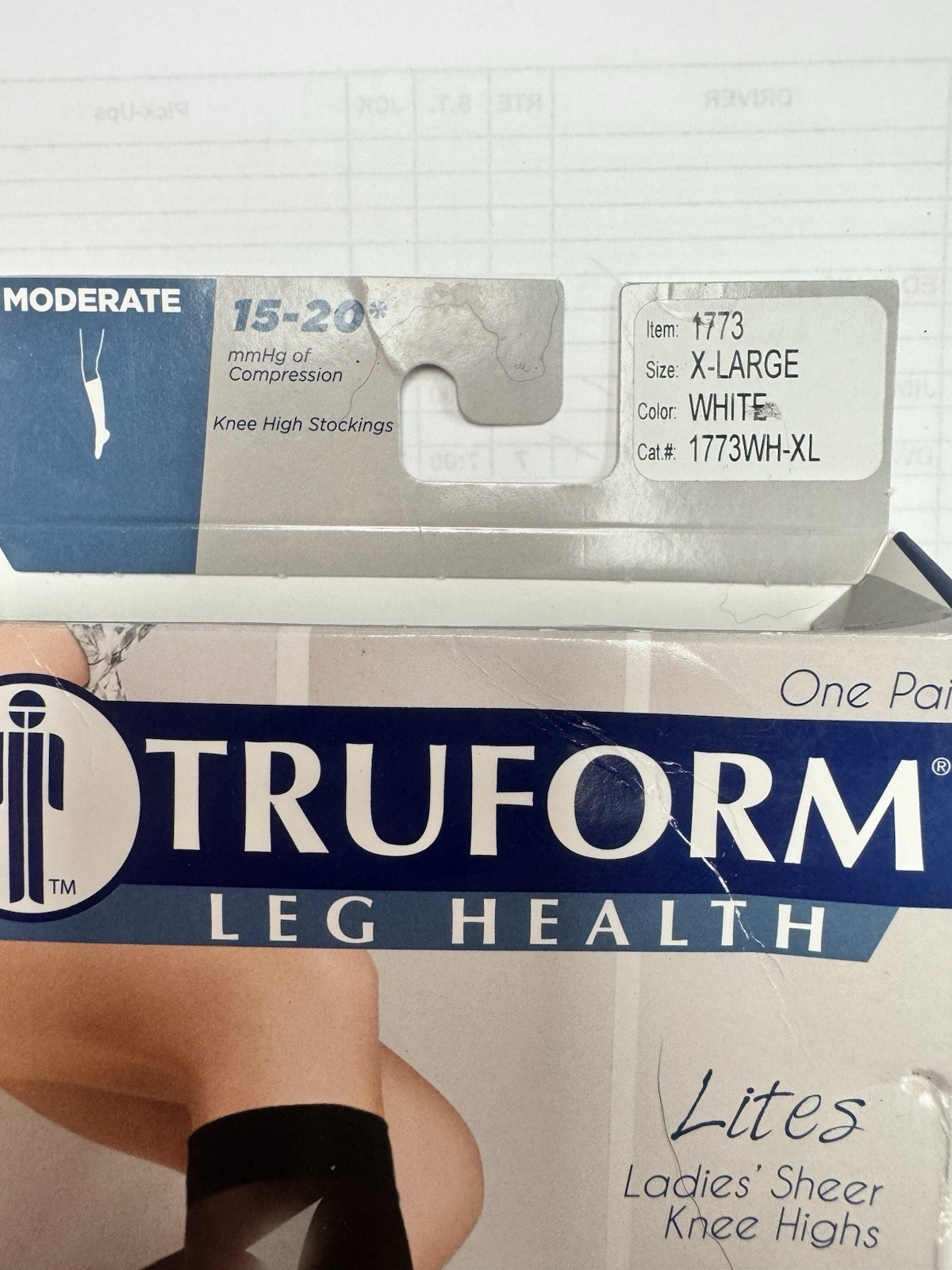 Truform Lites Ladies’ Sheer Knee Highs Compression Stockings White 15-20 mmHg
