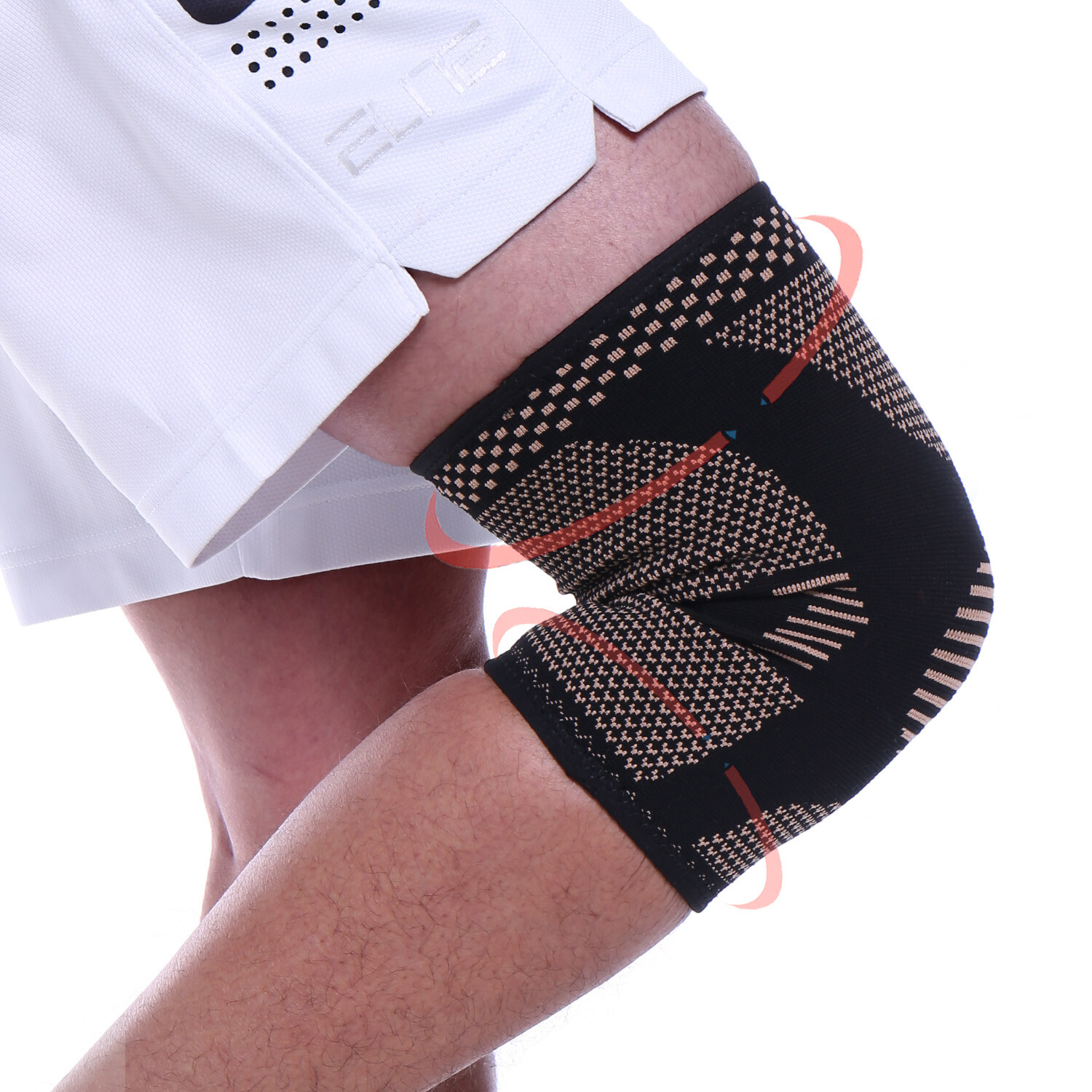 Copper Knee Sleeve Compression Brace Support Stabilizer for Sport Gym Joint Pain