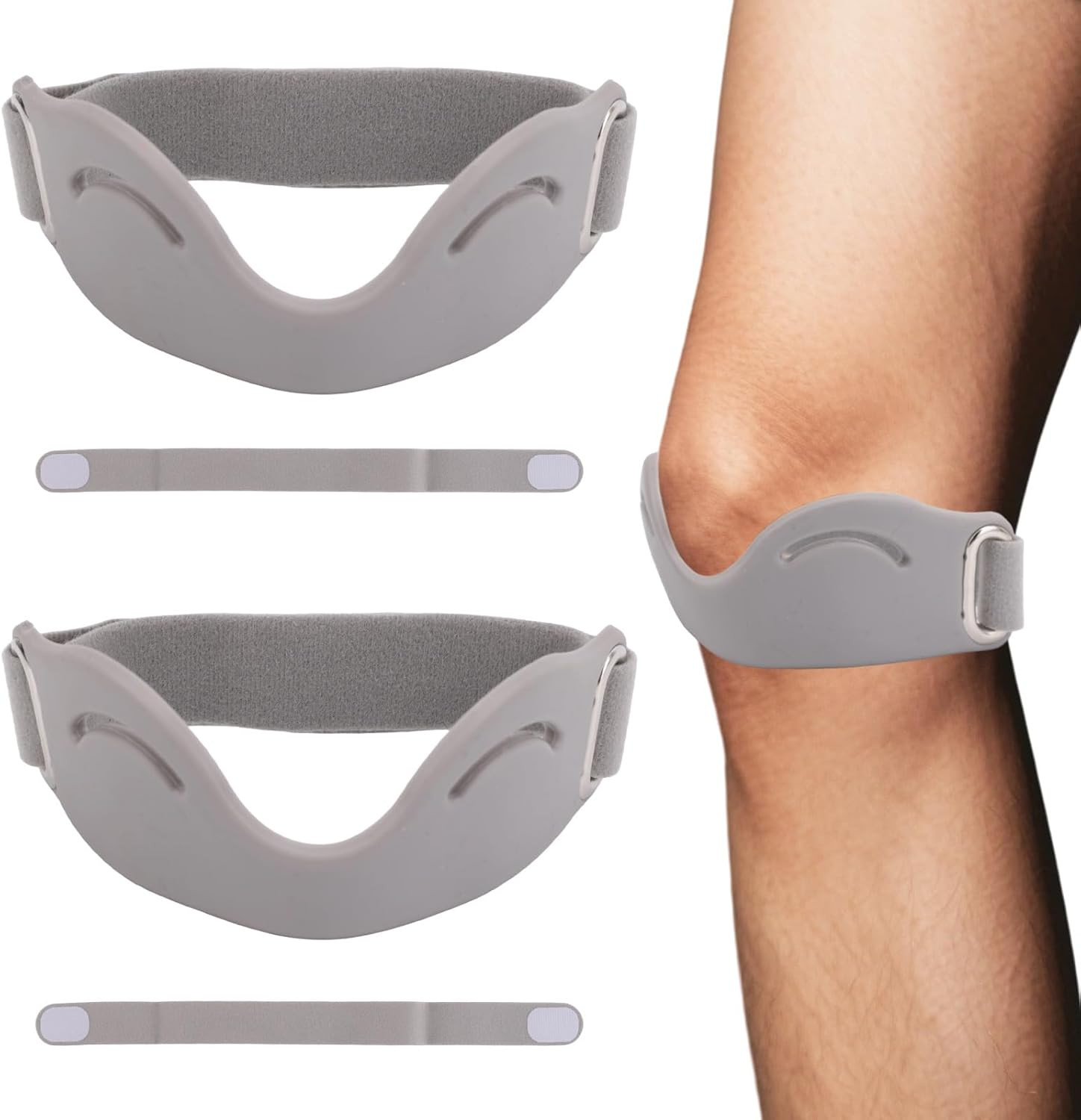 2pcs Knee Patellar Tendon Support Strap, Silicone Patella Tendon Support Stra…