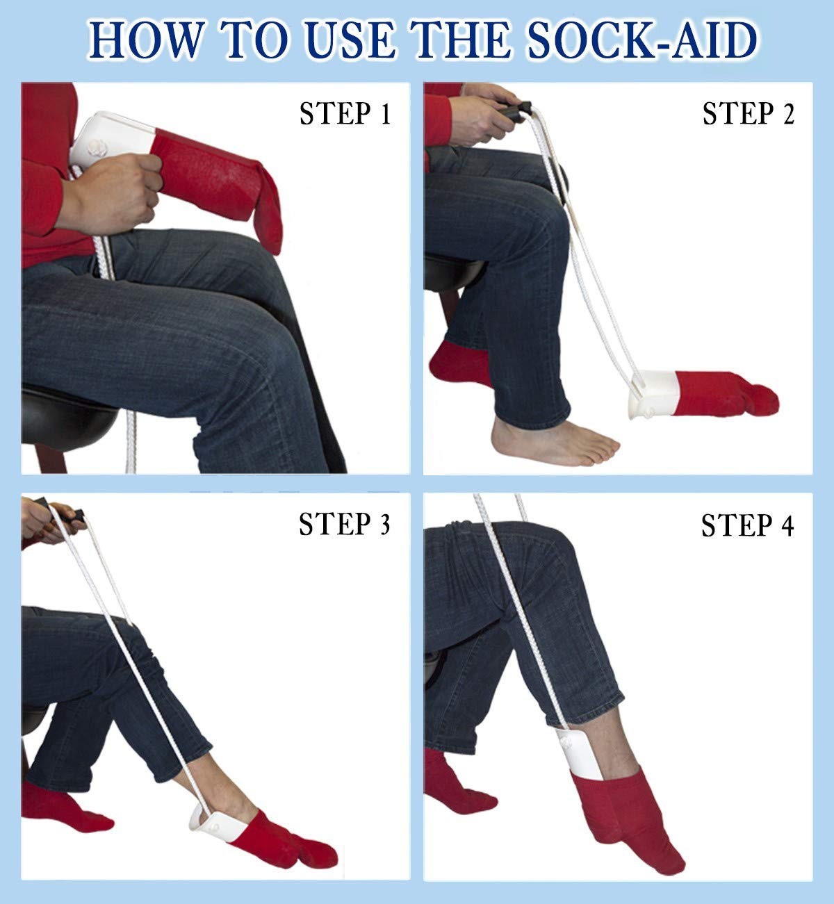 7-Piece Hip & Knee Kit – Leg Lifter, Reachers, Sock Aid, Dressing Stick & More –