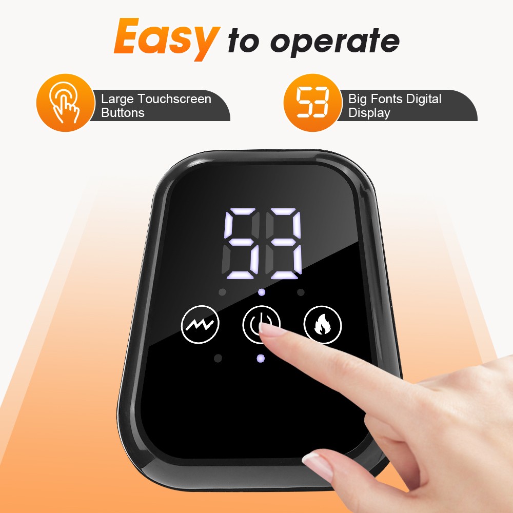Cordless Knee Massager for Pain Relief with 3 Vibration Modes, 3 Heating Levels