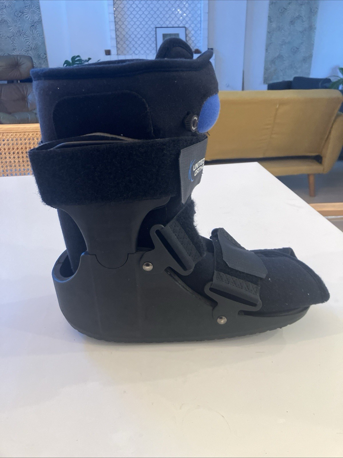 Walking boot and 2x post-op shoes