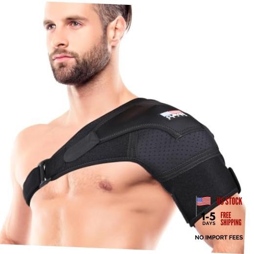 Shoulder Brace for Rotator Cuff – for Bursitis, Dislocated AC Joint, L-XL Black