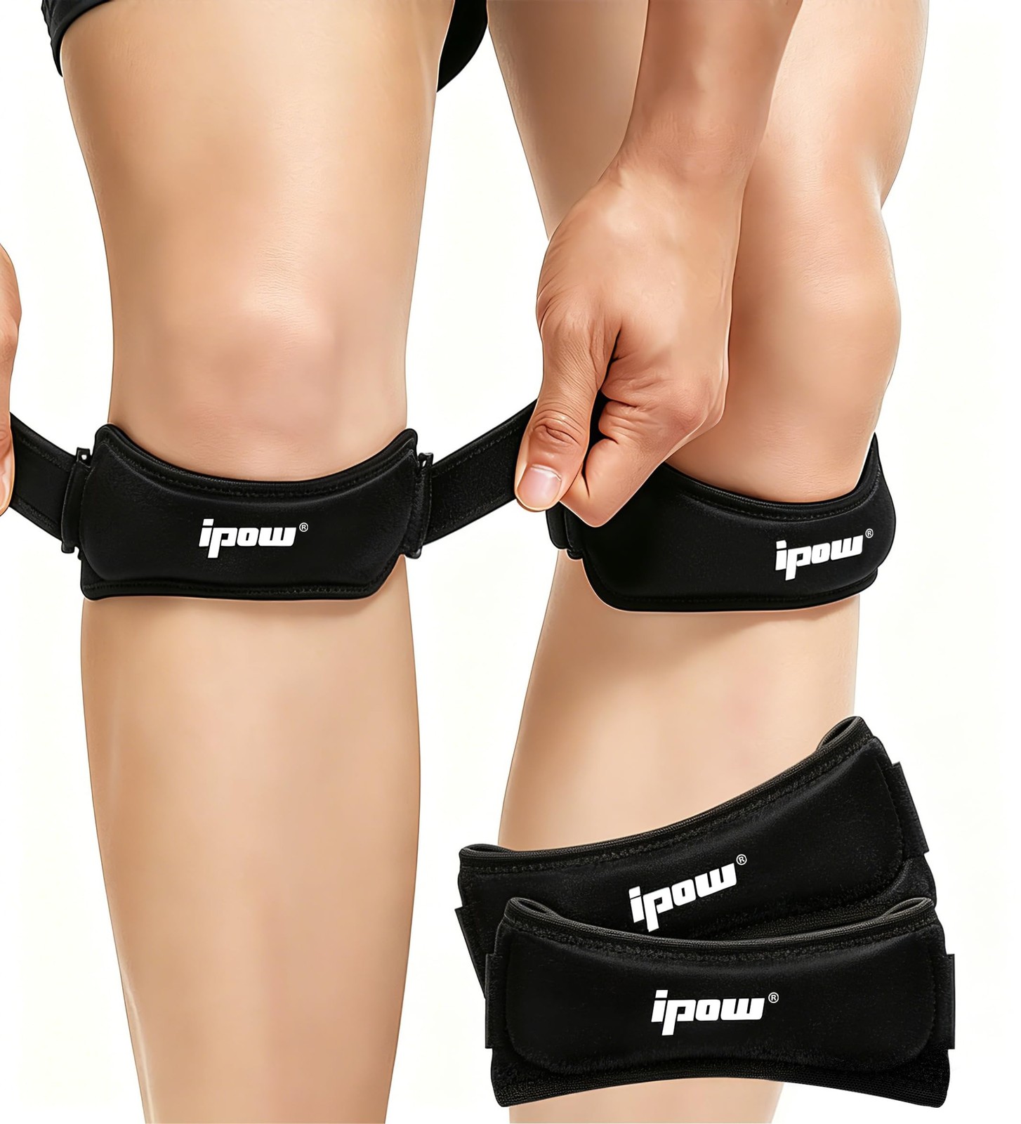 IPOW Patella Tendon Knee Strap 2 Pack Knee Pain Relief & Patella Stabilizer K…