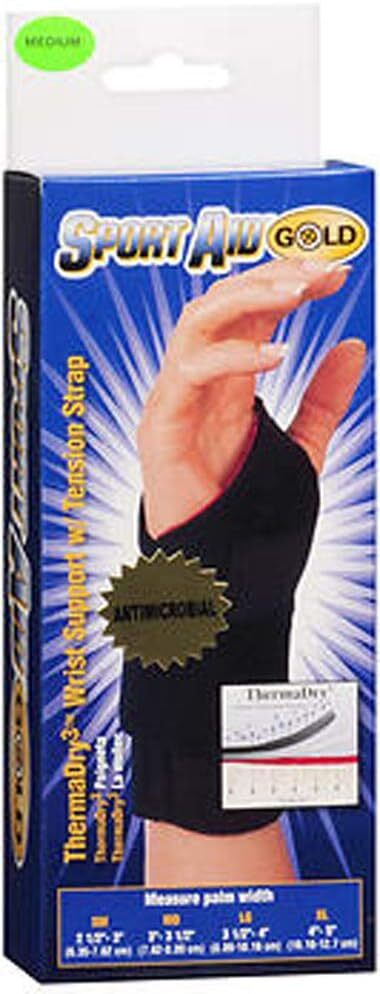 Sportaid Gold Wrist support with tension strap, Medium