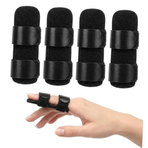 4 Pack Finger Splint, Trigger Finger Brace, Adjustable Pinky Middle Index