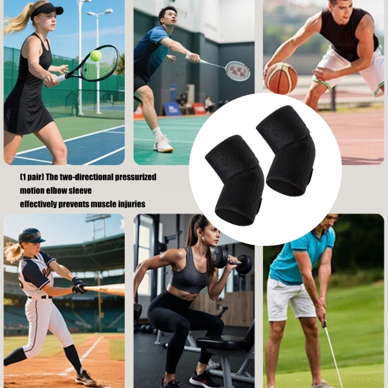 Advanced Double Strap Elbow Protector Sleeves For Optimalef Joint Stability