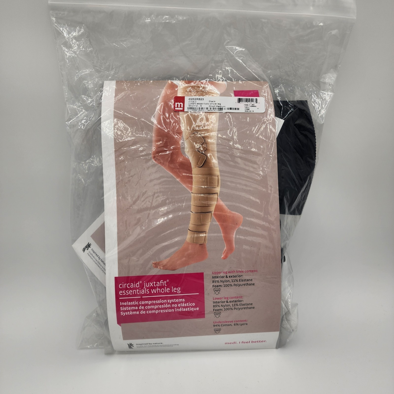 Medi CircAid Short Medium -II reduction kit whole Right leg – C232R523 Black