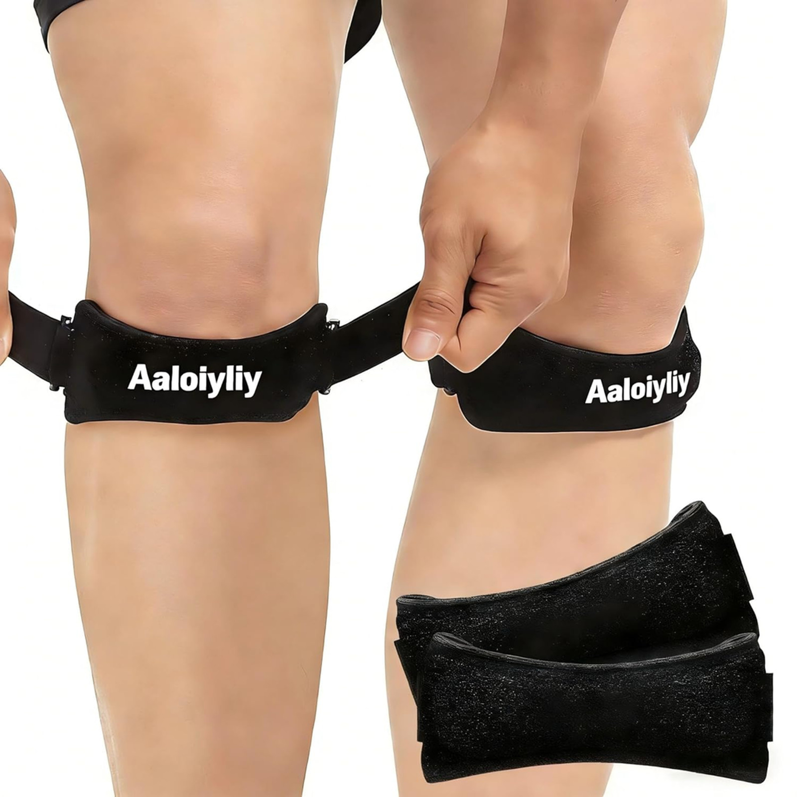 Knee Support Brace for Women Men Double Knit Patella Tendon Straps for Running