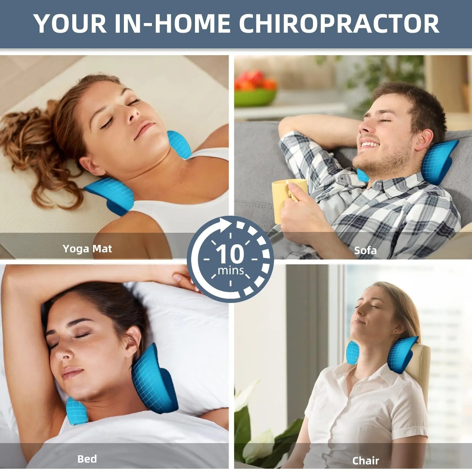 Massage Pillow Neck Shoulder Relaxer Cervical for Pain Relief Cervical Spine
