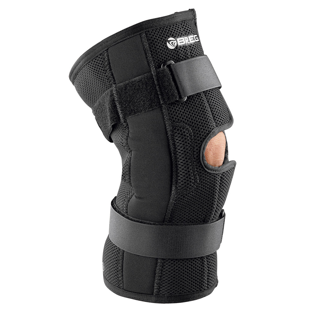 Breg Neoprene Economy Hinged Wraparound Open Back Knee Brace