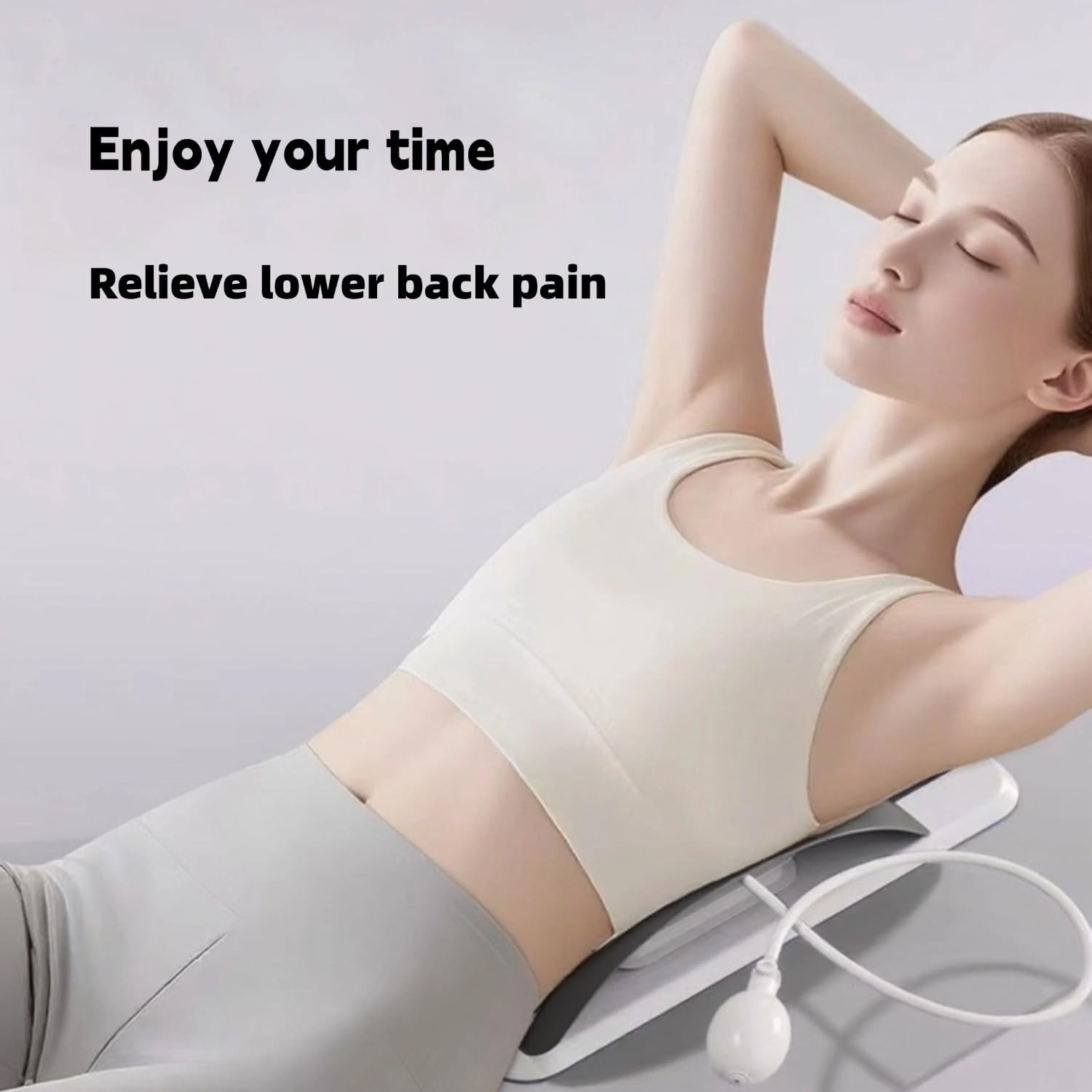 Back Stretcher for Lower Back Pain Relief, Adjustable Lumbar Traction Device, Sp