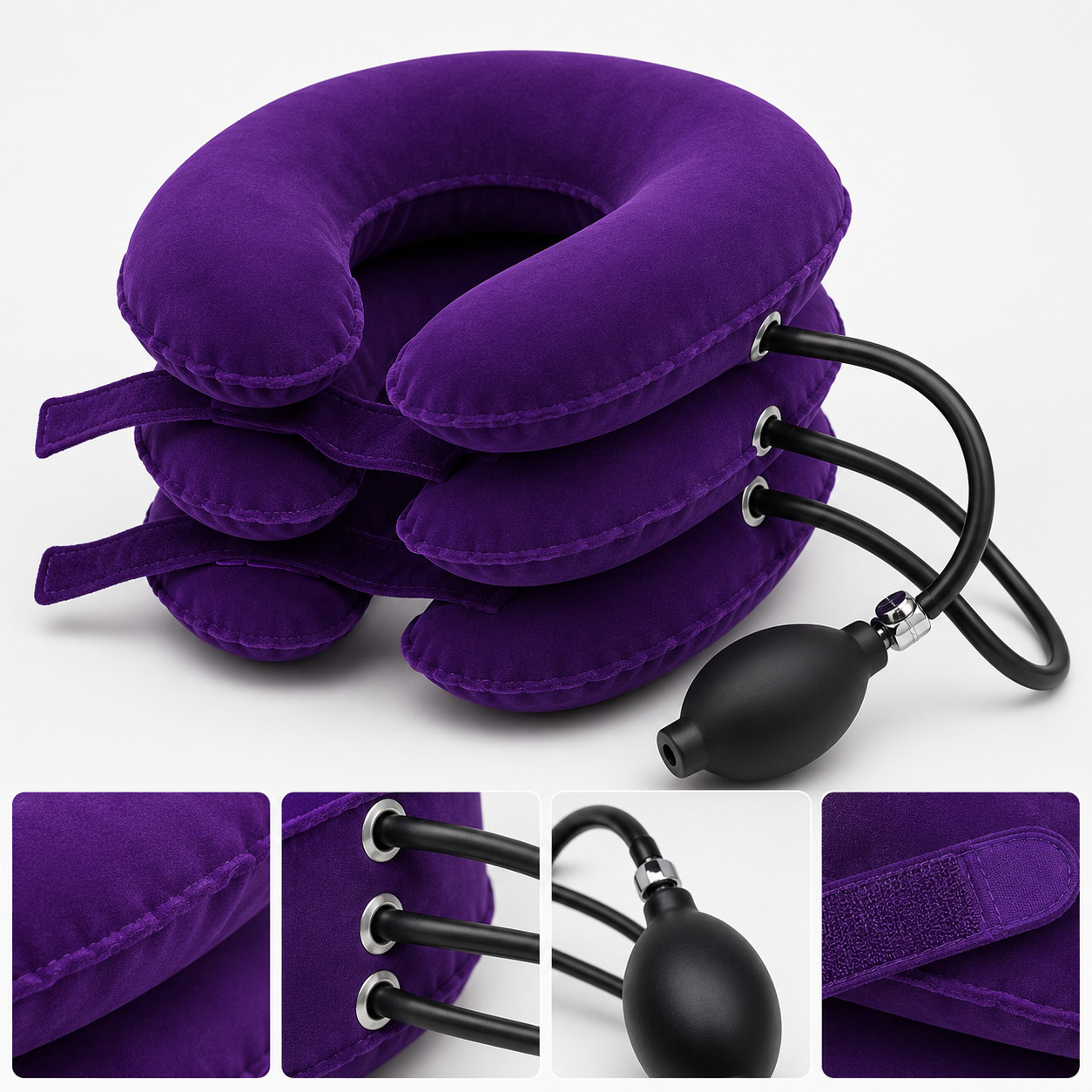 Cervical Traction Device Neck Stretcher Adjustable Neck Support Brace Pain Relie