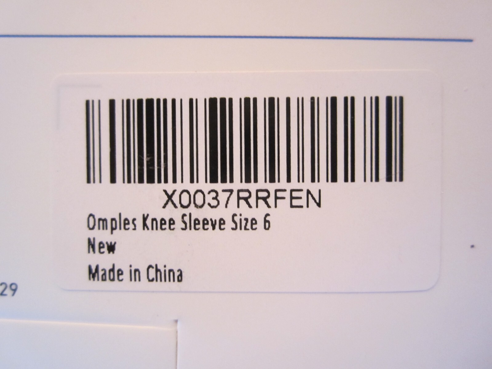 Omples Knee Support Sleeve Size 6 String Support Pain Relief Ultra Comfort NIB