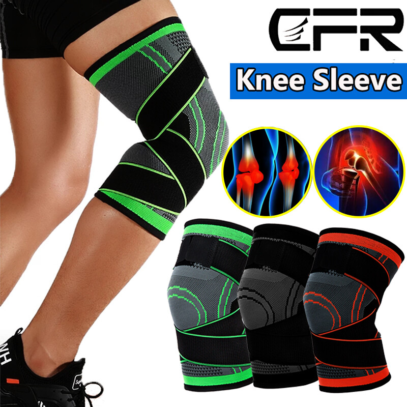 Knee Sleeve Compression Brace Support Sport Running Arthritis Joint Pain Relief
