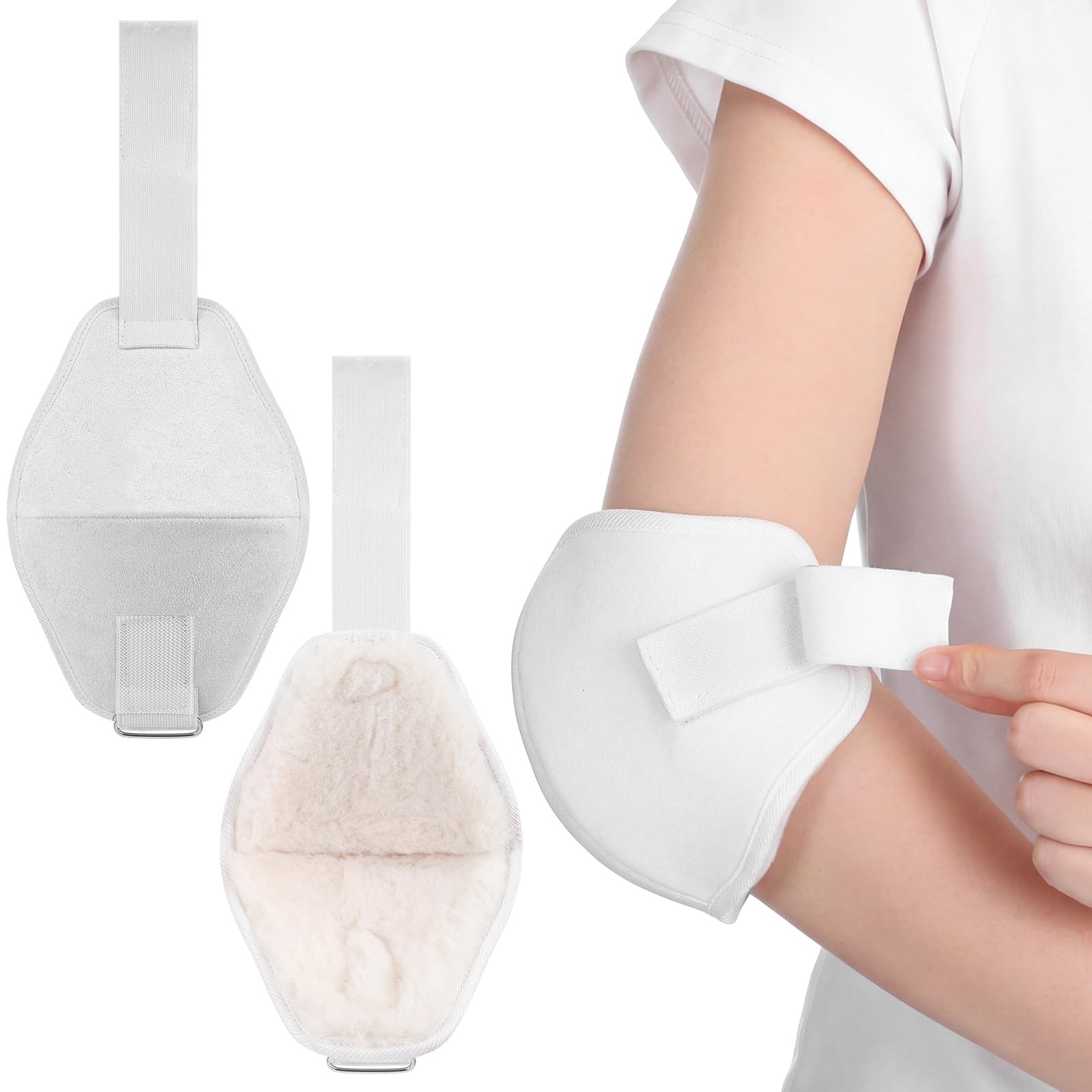 Sheepskin Elbow Protectors Bursitis Elbow Pads Cushions Adjustable Soft Sheep…