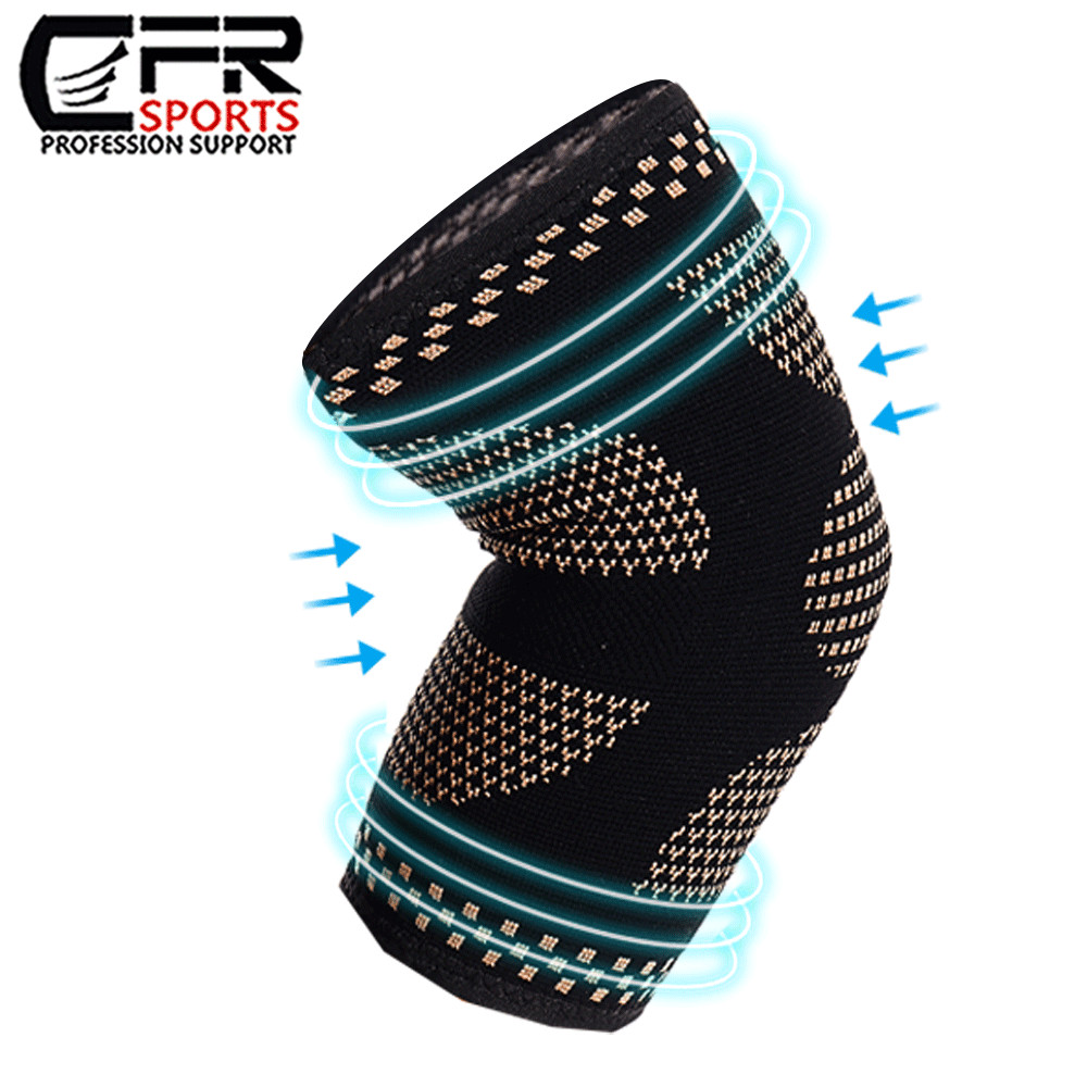 Copper Elbow Brace Support Compression Sleeve Arthritis Joint Pain Band Workout
