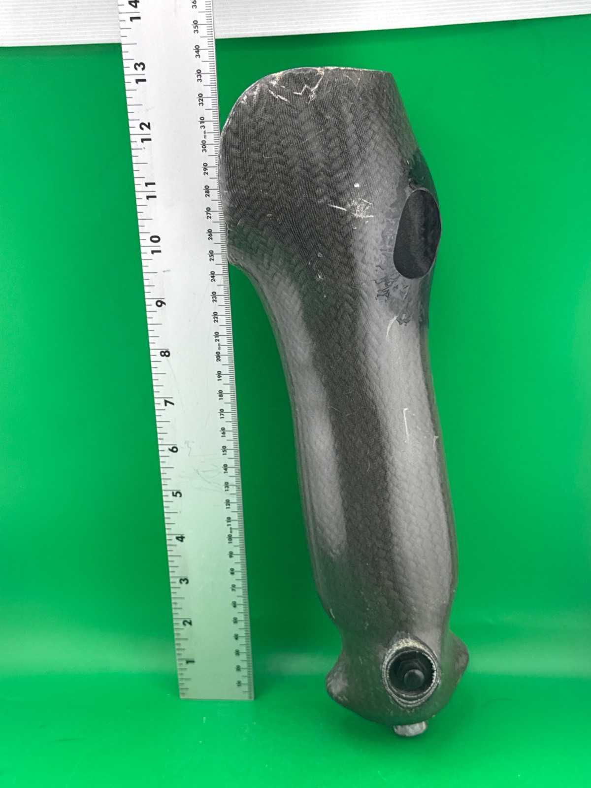 Right below knee prosthetic socket. Not for medical use.